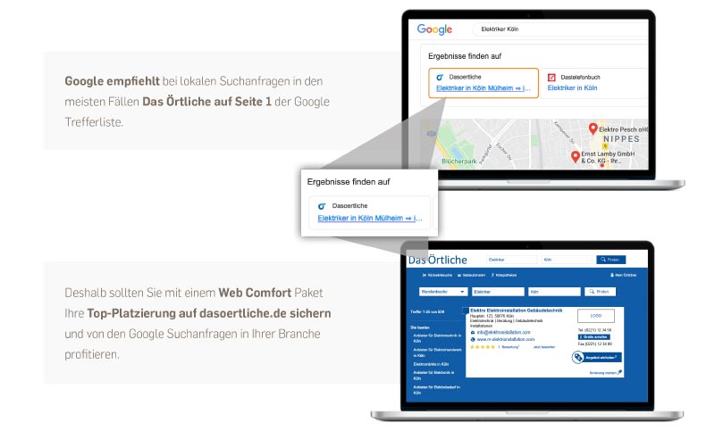 dasoertliche trefferliste google