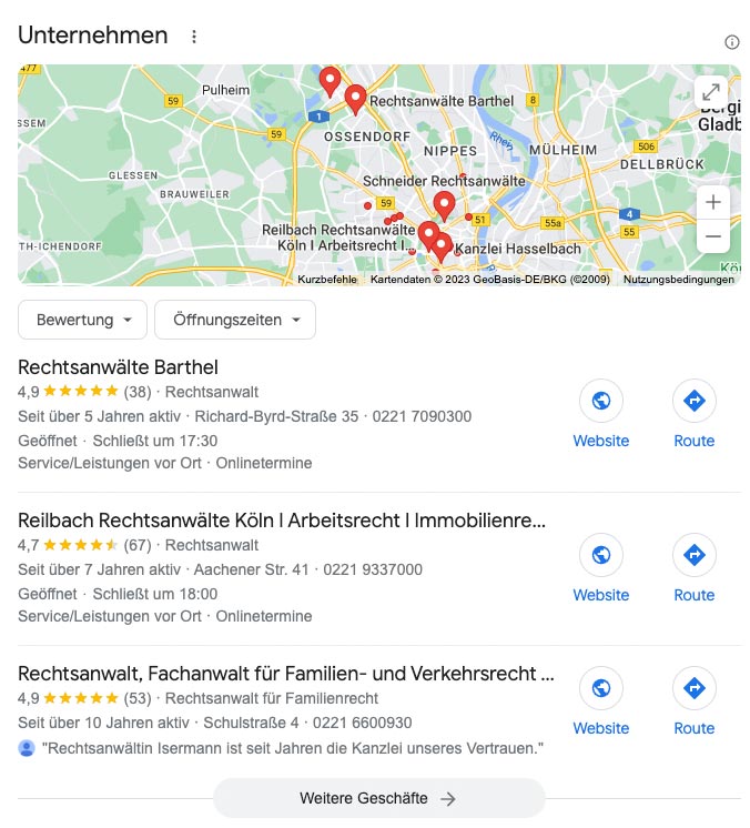 Local Pack Google SERP